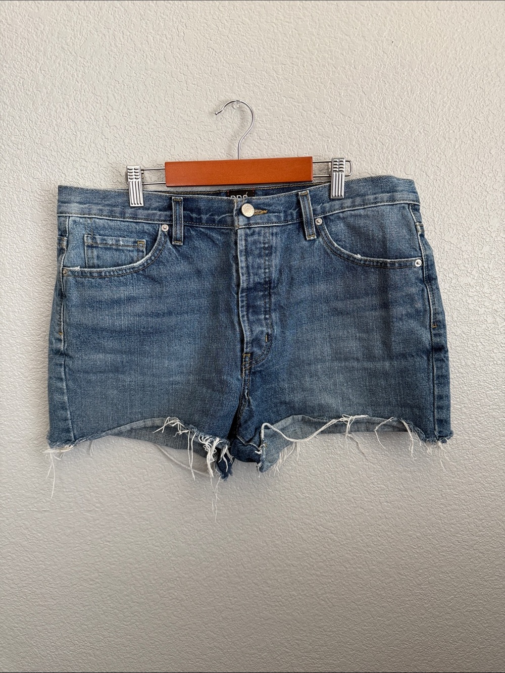 BDG Blue Distressed Denim Cutoff Shorts